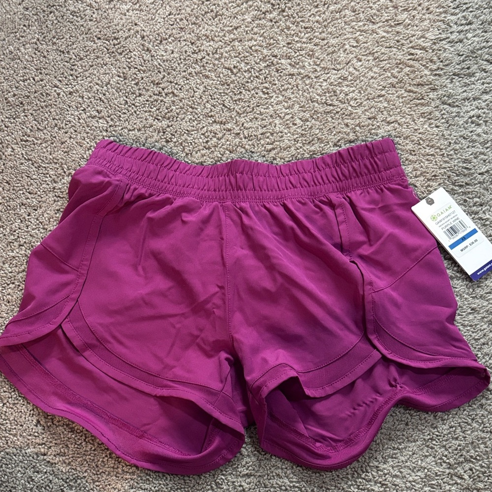 GAIAM Women's Vibrant Purple Athletic Shorts